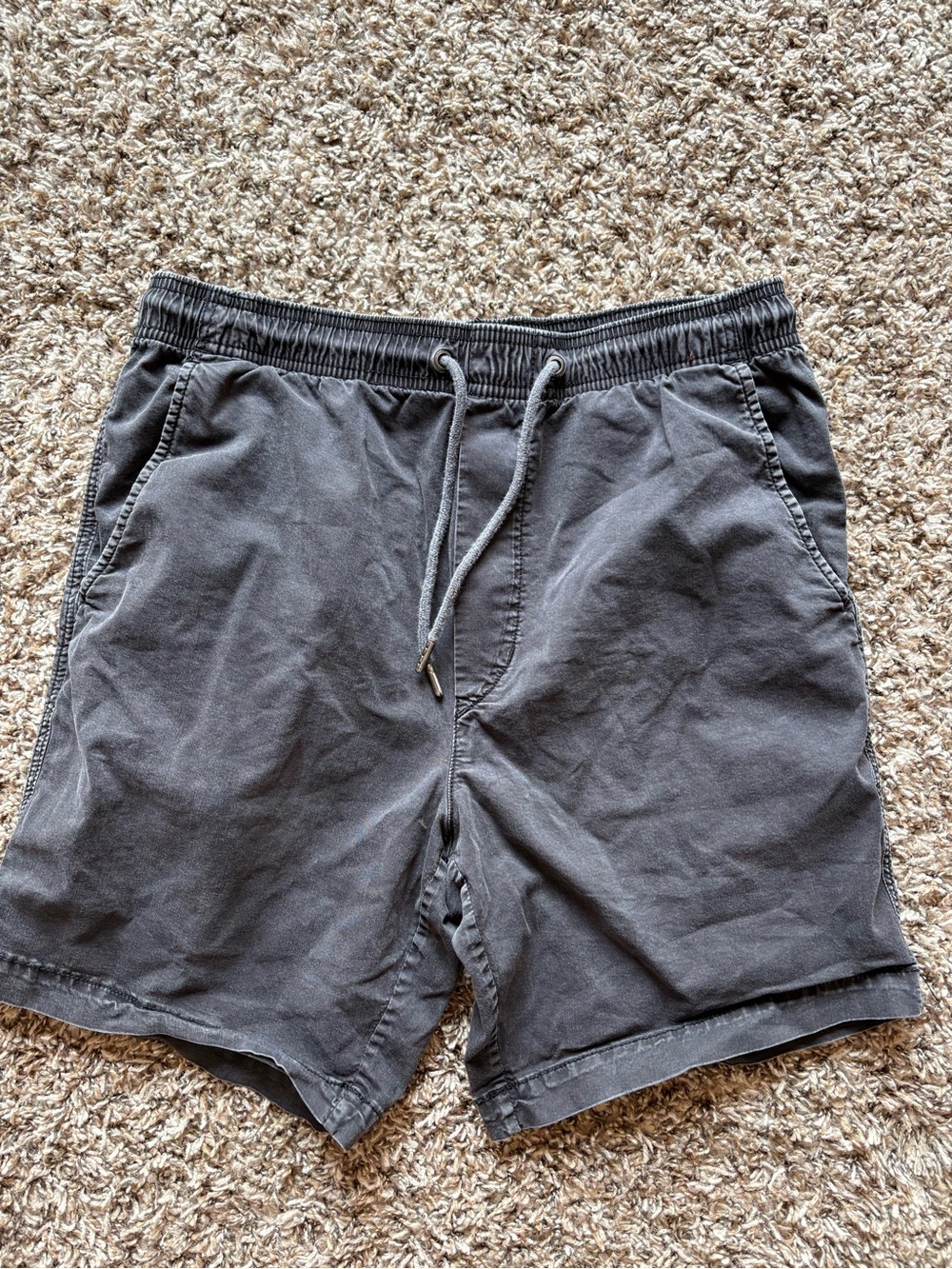 American Eagle Outfitters Women's Washed Charcoal Drawstring Shorts